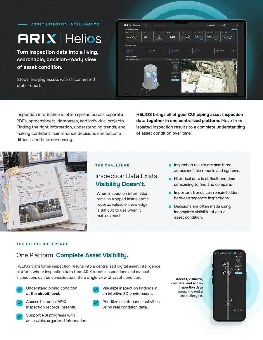 Page 1 of the ARIX Helios one-pager